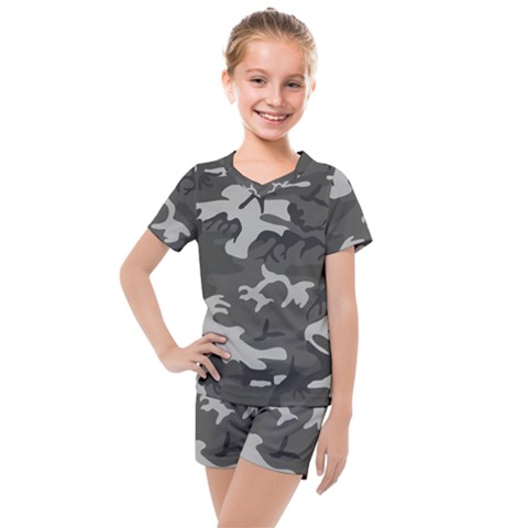 Camouflage Kids  Mesh Tee And Shorts Set by nateshop