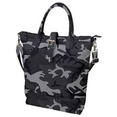 Camouflage Buckle Top Tote Bag by nateshop