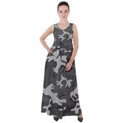 Camouflage Empire Waist Velour Maxi Dress by nateshop