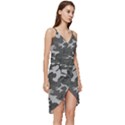 Camouflage Wrap Frill Dress View3