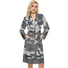 Camouflage Long Sleeve Velour Robe by nateshop