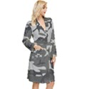 Camouflage Long Sleeve Velour Robe View3