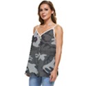 Camouflage Casual Spaghetti Strap Chiffon Top View2