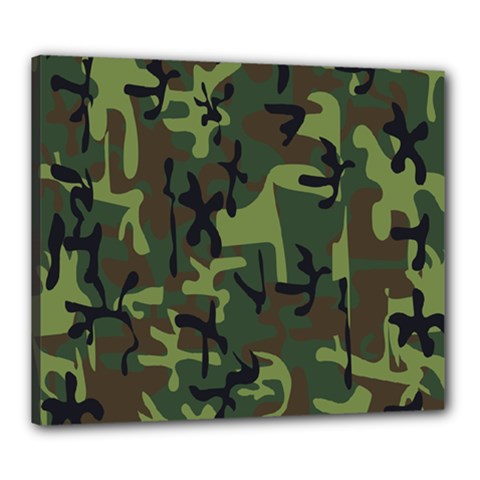 Camouflage-1 Canvas 24  X 20  (stretched) by nateshop