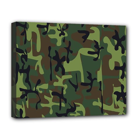 Camouflage-1 Deluxe Canvas 20  X 16  (stretched) by nateshop