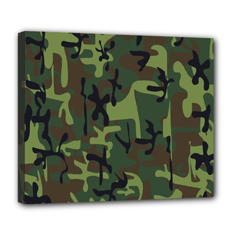 Camouflage-1 Deluxe Canvas 24  X 20  (stretched) by nateshop