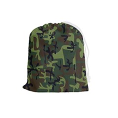 Camouflage-1 Drawstring Pouch (large) by nateshop