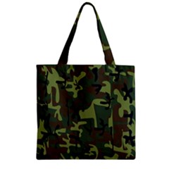 Camouflage-1 Zipper Grocery Tote Bag by nateshop