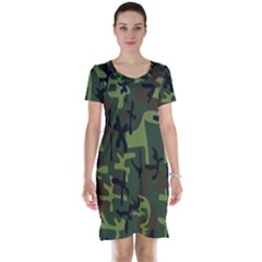 Camouflage-1 Short Sleeve Nightdress by nateshop