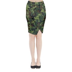 Camouflage-1 Midi Wrap Pencil Skirt by nateshop