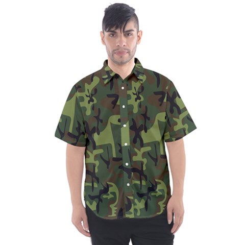 Camouflage-1 Men s Short Sleeve Shirt by nateshop