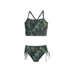 Camouflage-1 Girls  Tankini Swimsuit by nateshop