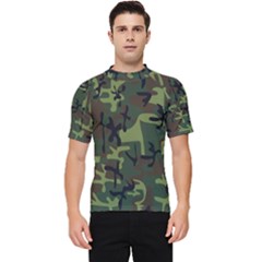 Camouflage-1 Men s Short Sleeve Rash Guard by nateshop