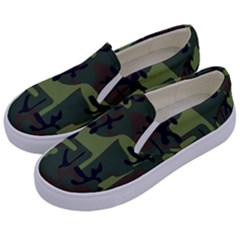 Camouflage-1 Kids  Canvas Slip Ons by nateshop