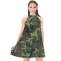 Camouflage-1 Halter Neckline Chiffon Dress  View1