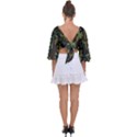 Camouflage-1 Tie Back Butterfly Sleeve Chiffon Top View2