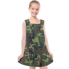 Camouflage-1 Kids  Cross Back Dress by nateshop