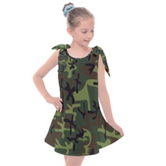 Camouflage-1 Kids  Tie Up Tunic Dress by nateshop