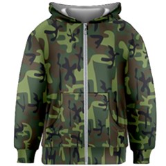 Camouflage-1 Kids  Zipper Hoodie Without Drawstring by nateshop