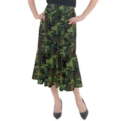 Camouflage-1 Midi Mermaid Skirt by nateshop