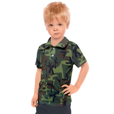 Camouflage-1 Kids  Polo Tee by nateshop