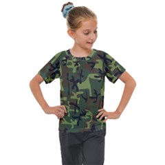 Camouflage-1 Kids  Mesh Piece Tee