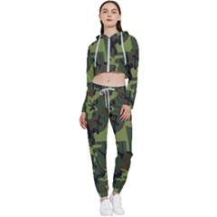 Camouflage-1 Cropped Zip Up Lounge Set by nateshop