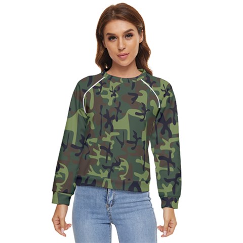 Camouflage-1 Women s Long Sleeve Raglan Tee by nateshop