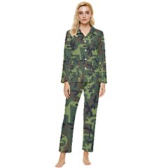 Camouflage-1 Womens  Long Sleeve Velvet Pocket Pajamas Set by nateshop