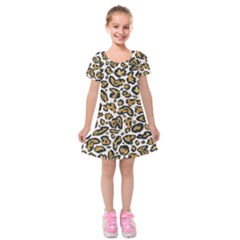 Cheetah Kids  Short Sleeve Velvet Dress by nateshop