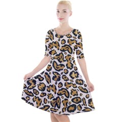 Cheetah Quarter Sleeve A-line Dress by nateshop