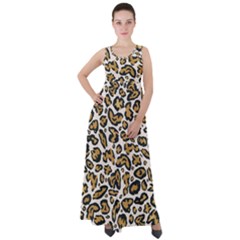 Cheetah Empire Waist Velour Maxi Dress by nateshop