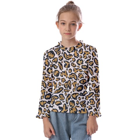 Cheetah Kids  Frill Detail Tee by nateshop