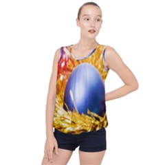 Christmas Decoration 10 Bubble Hem Chiffon Tank Top