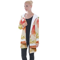 Christmas Decoration 11 Longline Hooded Cardigan by artworkshop