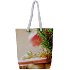 Christmas Decoration 11 Full Print Rope Handle Tote (small) by artworkshop