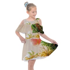 Christmas Decoration 11 Kids  Shoulder Cutout Chiffon Dress by artworkshop