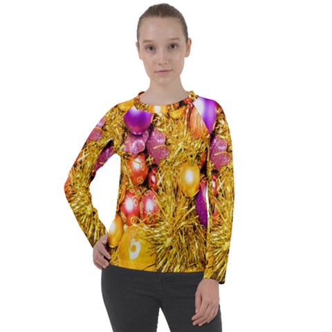 Christmas Decoration Ball 2 Women s Long Sleeve Raglan Tee by artworkshop