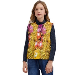 Christmas Decoration Ball 2 Kid s Short Button Up Puffer Vest	 by artworkshop