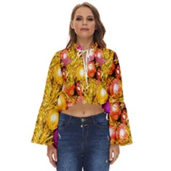 Christmas Decoration Ball 2 Boho Long Bell Sleeve Top by artworkshop