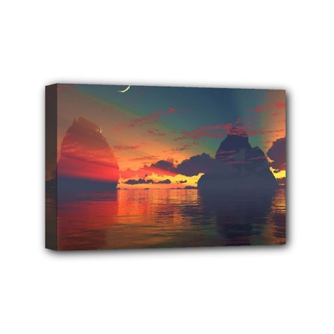 Digital Art Artwork Fantasy Landscape Sky Nature Mini Canvas 6  x 4  (Stretched)