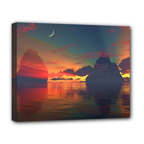 Digital Art Artwork Fantasy Landscape Sky Nature Deluxe Canvas 20  x 16  (Stretched)