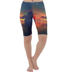 Digital Art Artwork Fantasy Landscape Sky Nature Cropped Leggings 