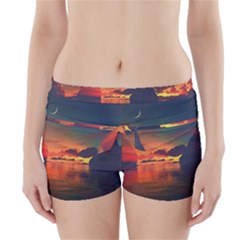 Digital Art Artwork Fantasy Landscape Sky Nature Boyleg Bikini Wrap Bottoms