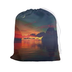 Digital Art Artwork Fantasy Landscape Sky Nature Drawstring Pouch (2XL)