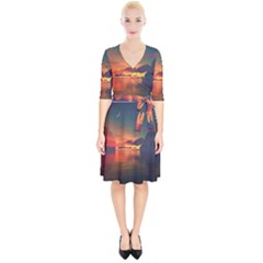 Digital Art Artwork Fantasy Landscape Sky Nature Wrap Up Cocktail Dress