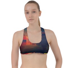 Digital Art Artwork Fantasy Landscape Sky Nature Criss Cross Racerback Sports Bra