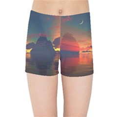 Digital Art Artwork Fantasy Landscape Sky Nature Kids  Sports Shorts