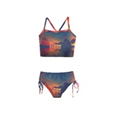 Digital Art Artwork Fantasy Landscape Sky Nature Girls  Tankini Swimsuit