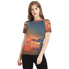 Digital Art Artwork Fantasy Landscape Sky Nature Women s Short Sleeve Rash Guard